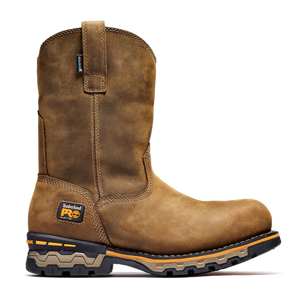 Botas de Trabajo Timberland Hombre Pro® Ag Boss Alloy Toe Pull-On Marrones - Chile TOB-567480